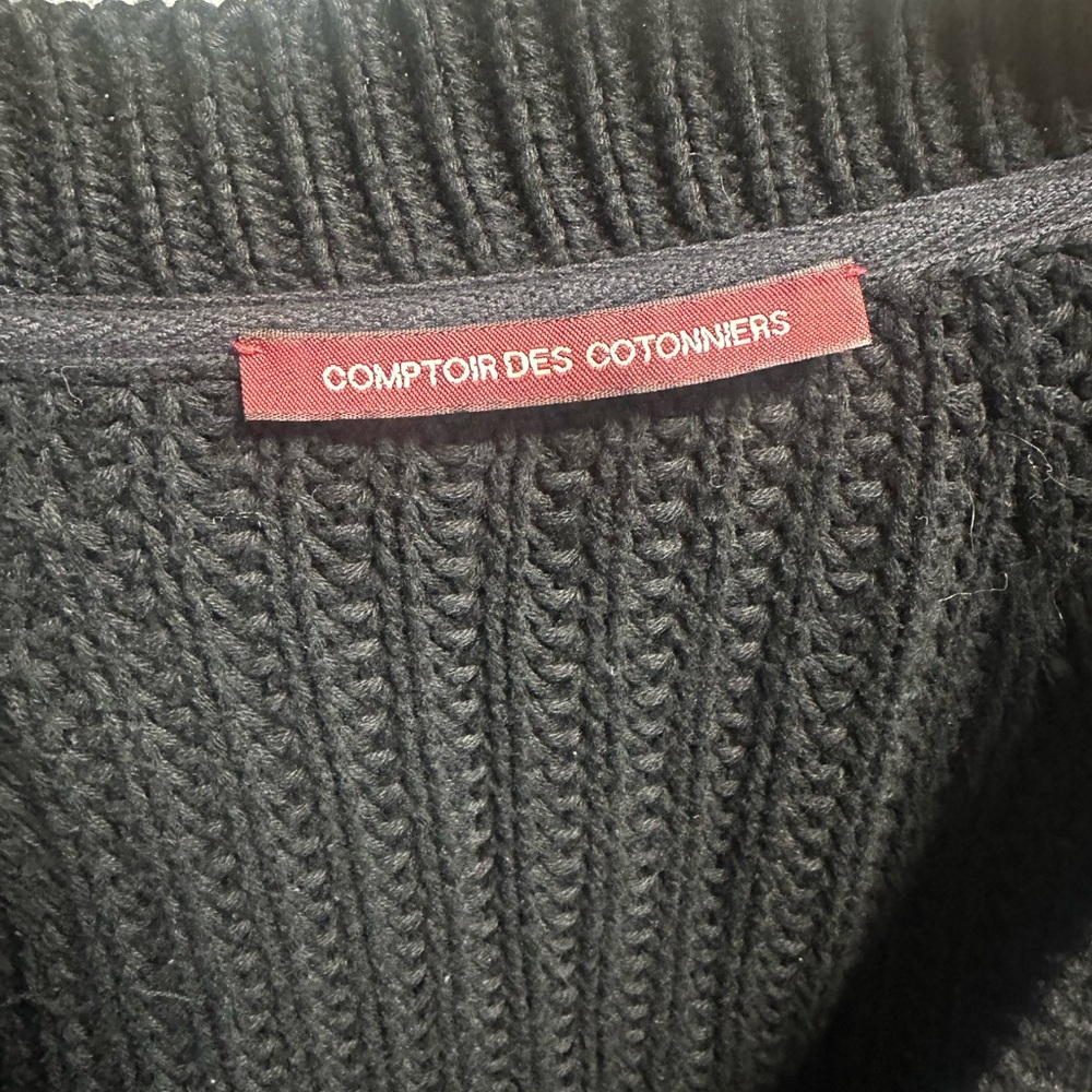 Comptoir Des Cotonniers Black V-Neck Sweater - Picture 5 of 10